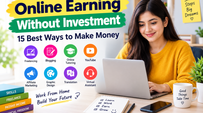 Online Earning Without Investment – 15 Best Ways to Make Money