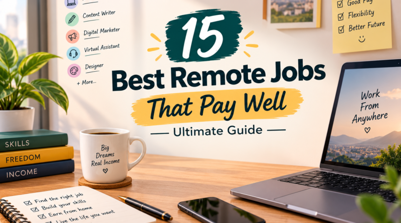 Remote Jobs That Pay Well: