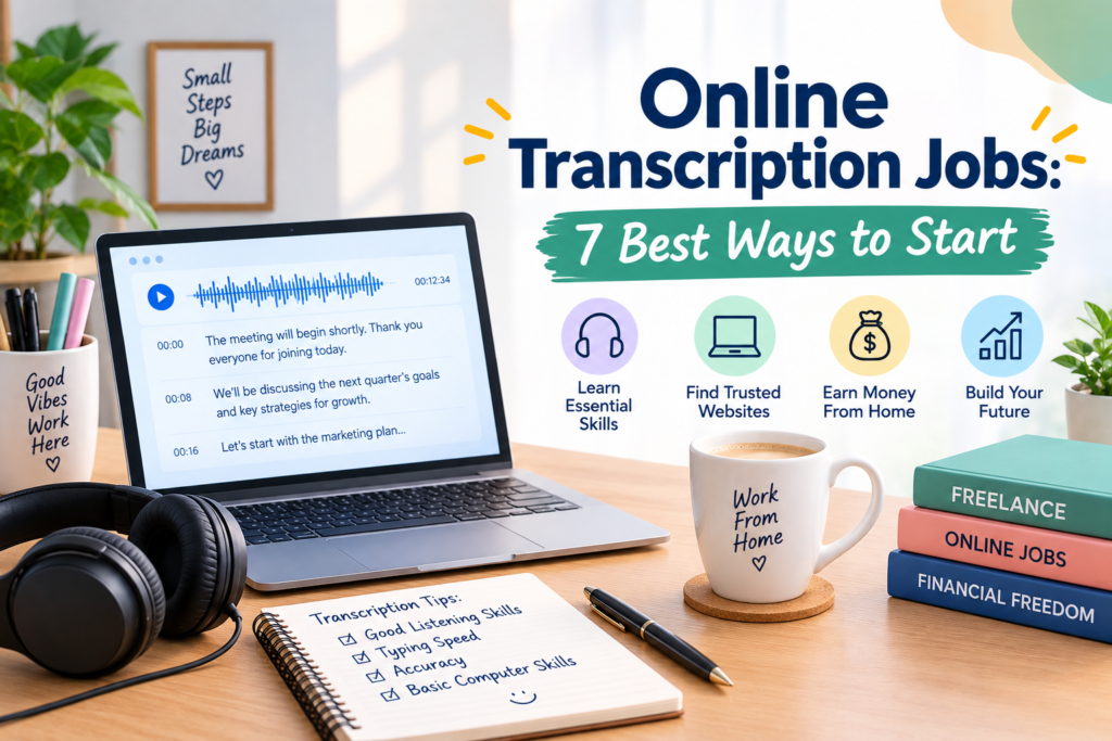 Online transcription jobs for beginners working from home